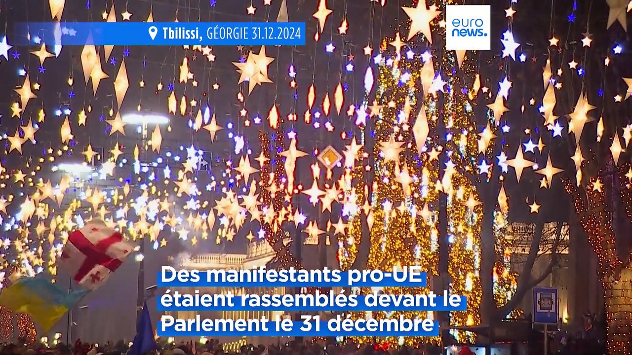 En Géorgie, manifestation monstre la nuit du réveillon