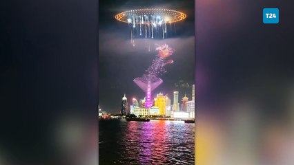 Çin 2025'e Muhteşem Drone Gösterisiyle Girdi 🎆