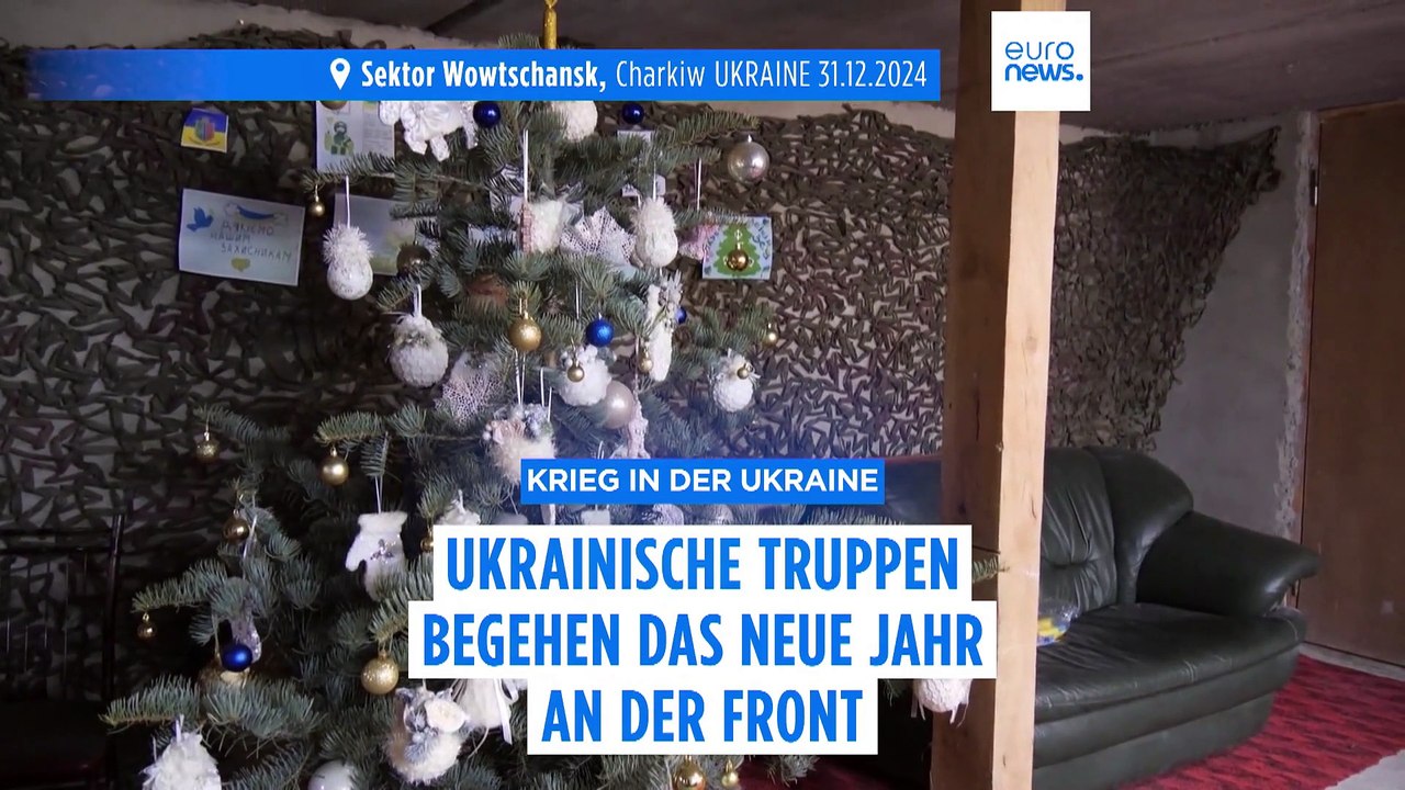 Ukrainische Truppen begehen das Neue Jahr an der Front