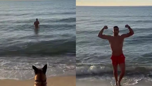 La mejor manera de empezar el 2025 para Ferran Torres es... ¡Un baño en la playa al amanecer!