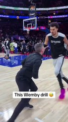 L'échauffement de Wemby est dingue