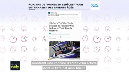 Non, le gouvernement britannique n'offre pas de "primes en espèces" aux familles qui euthanasient leurs proches âgés