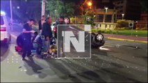 Aparatoso accidente de tránsito dejó dos personas heridas en Cochabamba