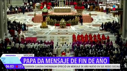 El papa Francisco da mensaje de año nuevo
