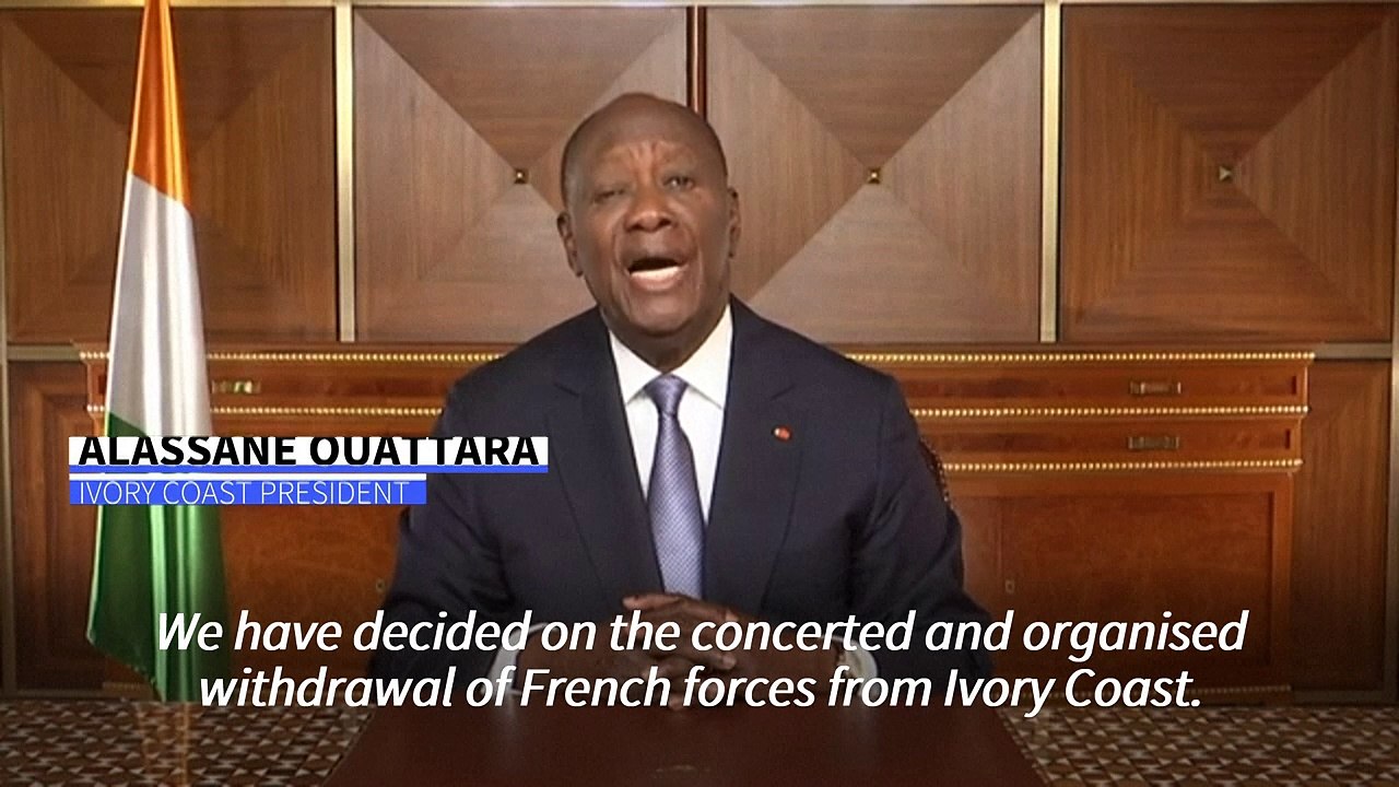 Ivory Coast president says French forces to withdraw in January