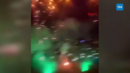 Yılbaşı gecesi atılan havai fişekler, evin balkonuna isabet etti