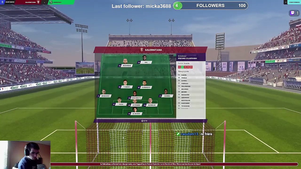 Carrière avec Sassuolo Saison 1 Episode 3 la suite Bonne année 2025