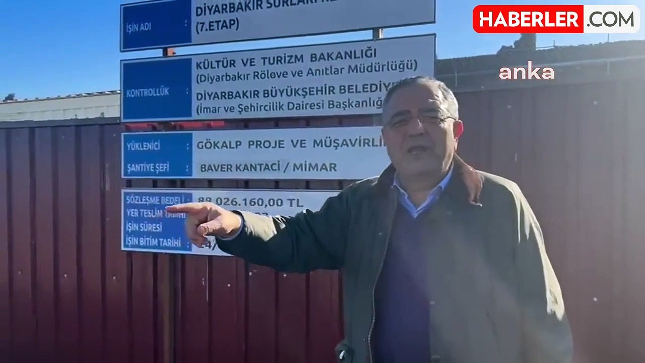 CHP Milletvekili Tanrıkulu, Diyarbakır Surları'ndaki Restorasyon Çalışmalarını Eleştirdi
