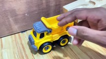 Marble Run Race ☆ HABA Slope & Retro Makita Truck, Excavator, Garbage Truck, Dump Truck, Ambulance