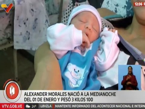 Caracas I Primer caraqueño del 2025 nació en la Maternidad Concepción Palacios y pesó 3 kilos 100