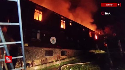Bartın'da otelde korkutan yangın