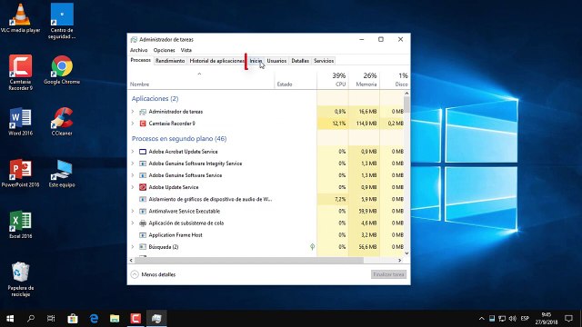Como desactivar programas de inicio en Windows 10.