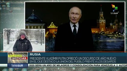 Presidente de Rusia ofreció discurso de año nuevo