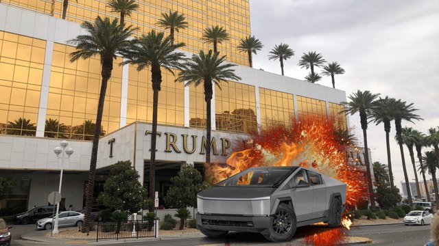 Las Vegas: Un Tesla Cybertruck explota frente al Hotel Trump
