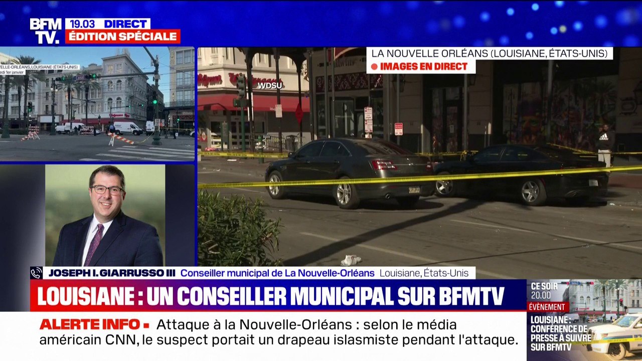Nouvelle-Orléans: "C'est épouvantable ce qu'il s'est passé", affirme Joseph I.Giarrusso III (conseiller municipal Nouvelle-Orléans)