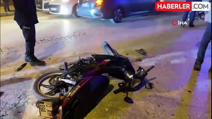 Otomobil ve Motosiklet Çarpıştı: 2 Yaralı