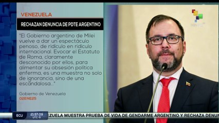 Venezuela muestra fe de vida de gendarme argentino detenido por terrorismo