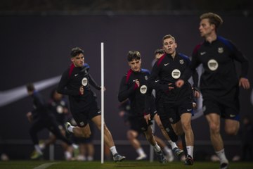 Primera sesión de 2025 con Dani Olmo y Pau Víctor