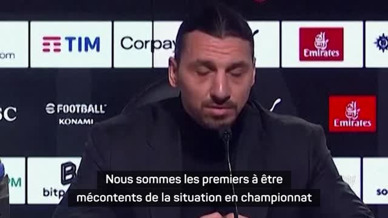 Milan - Ibrahimovic : "Nous sommes les premiers à être mécontents de la situation"