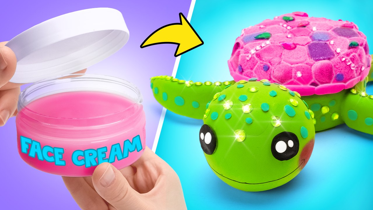 Du pot de crème pour le visage à la cachette de bonbons tortue 🍬🐢 Création DIY facile en argile