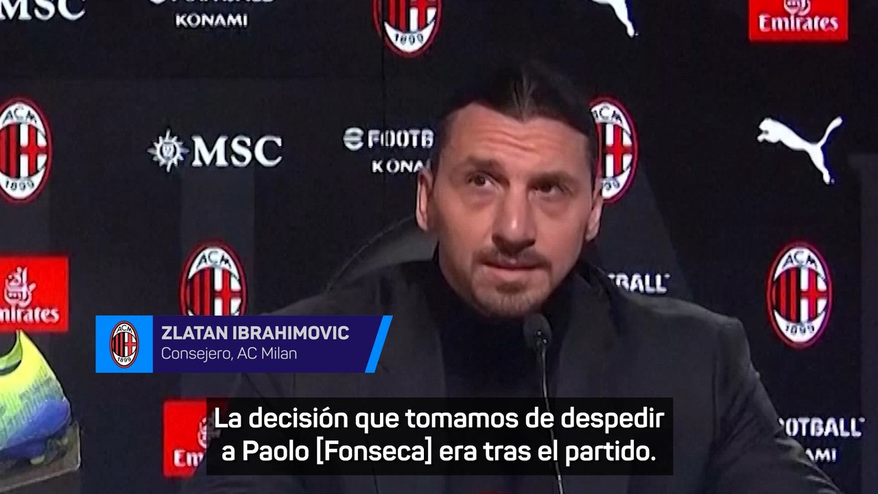 Ibrahimovic pide disculpas a Paolo Fonseca y a la afición del Milan