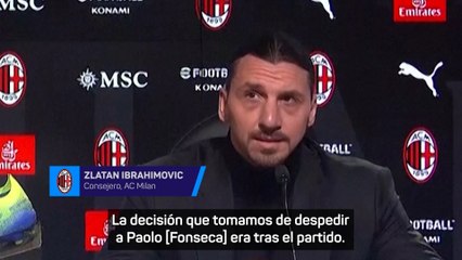Ibrahimovic pide disculpas a Paolo Fonseca y a la afición del Milan