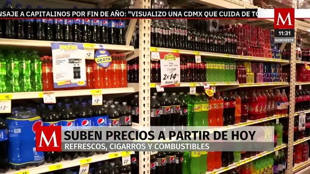 Sube precio de Refrescos, cigarros y combustibles a partir de hoy; IEPS 2025