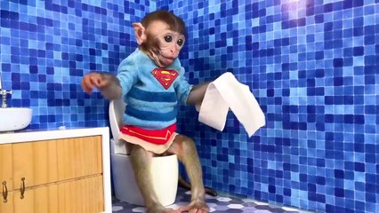 Bon bon naughty with paper in the toilet #cartoon #kidsvideo #kids #kidscartoon #cartoon