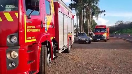 Fiat Strada sai da pista e motorista fica ferido na PR-180