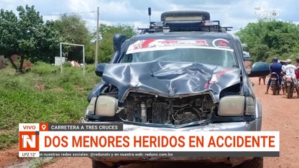 Menores heridos en la carretera