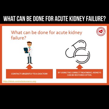 What can be done for acute kidney failure? #kidneys