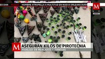 Autoridades decomisan 260 kilos de pirotecnia en Hidalgo
