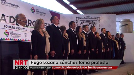 Hugo Lozano Sánchez toma protesta como alcalde reelecto de San Buenaventura