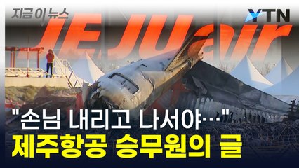"손님들 내리고 나서야..." 동료 잃은 제주항공 승무원의 사무치는 글 [지금이뉴스] / YTN