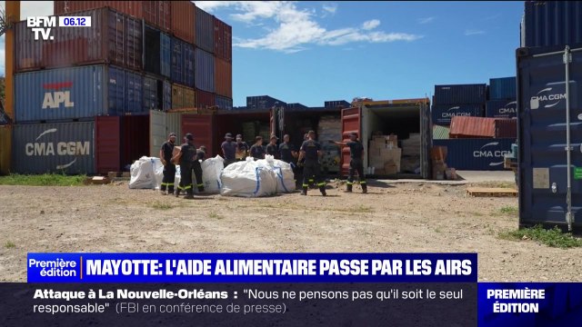 Mayotte: plusieurs tonnes de produits alimentaires passent par les airs pour venir en aide aux sinistrés