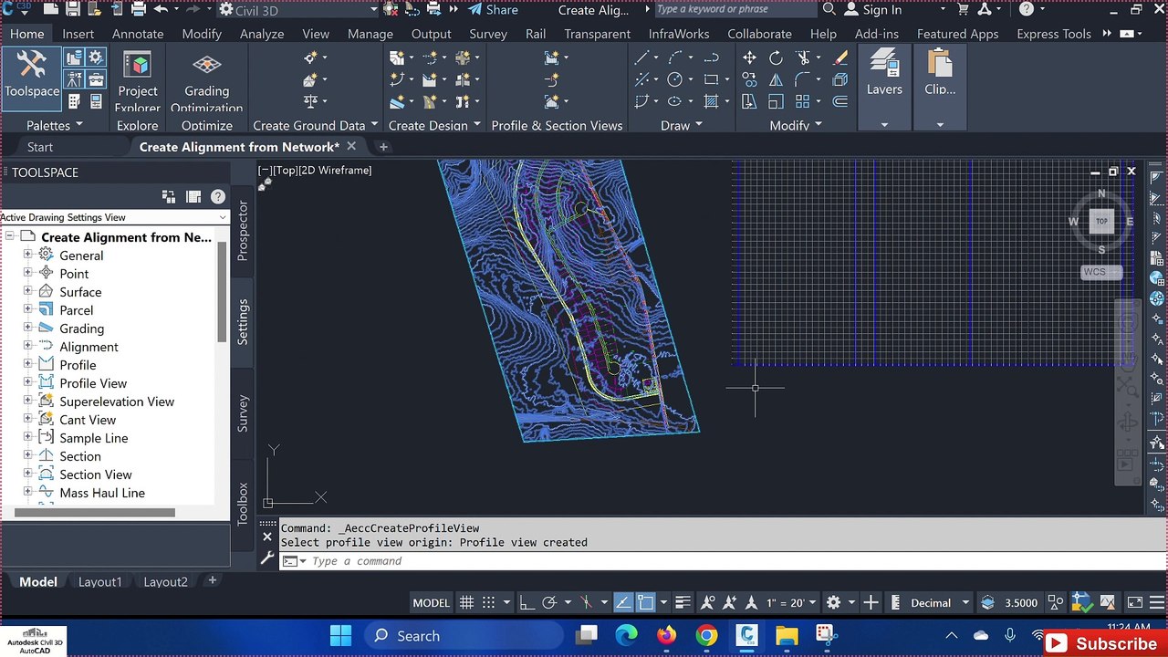 How to create Multiple Profile in civil 3D #autocadcivil3d #civil3d #autocadcivil   #Autodesk #civil3d