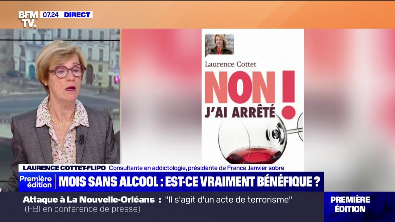 "Dry January" ou mois sans alcool: "Quand on boit trop, c'est souvent en groupe", explique Laurence Cottet-Filipo, présidente de France Janvier sobre