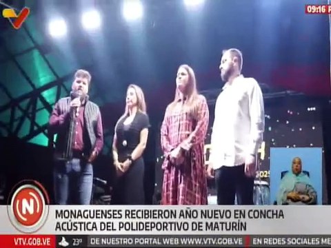 Monaguenses celebraron la llegada del año nuevo en la Concha Acústica de Maturín