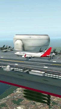 The Aircraft Carrier Flies at 140 Knots, 737 TakeOff Vertically Relative | XP11