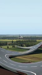 Very Bold idea, Want To Land on This wave Runway, Finally Give Up, simulation