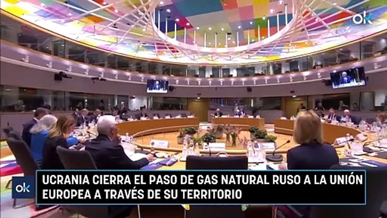 Ucrania cierra el paso de gas natural ruso a la Unión Europea a través de su territorio