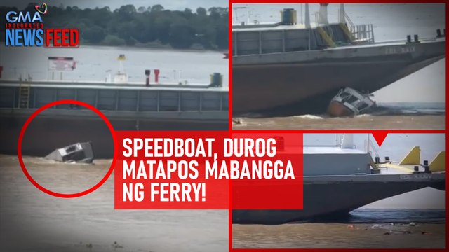 Speedboat, durog matapos mabangga ng ferry! | GMA Integrated Newsfeed