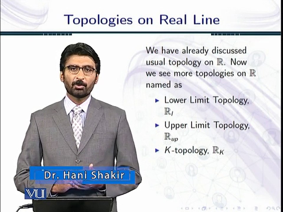 Lecture 49  Topologies on Real Line in Urdu