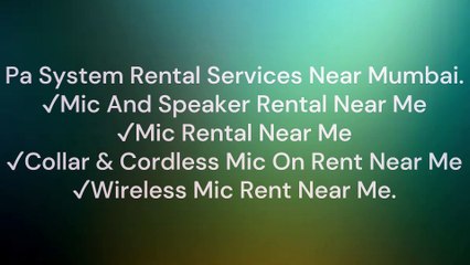Pa Systems Rental In Mumbai, Maharashtra - ₹0 Cost Delivery