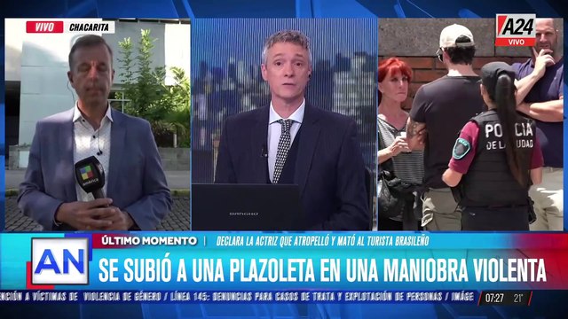 Tragedia en Recoleta: declara la actriz que atropelló y mató al turista brasileño