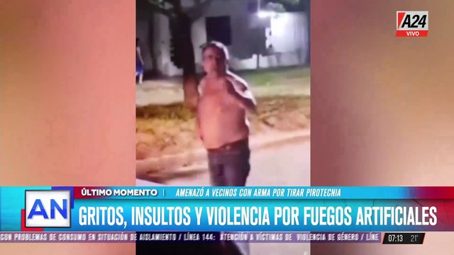 Un jubilado armado amenazó a jóvenes por tirar pirotecnia para Año Nuevo