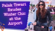 Palak Tiwari Spotted at Airport, Rocks Effortless Winter Style