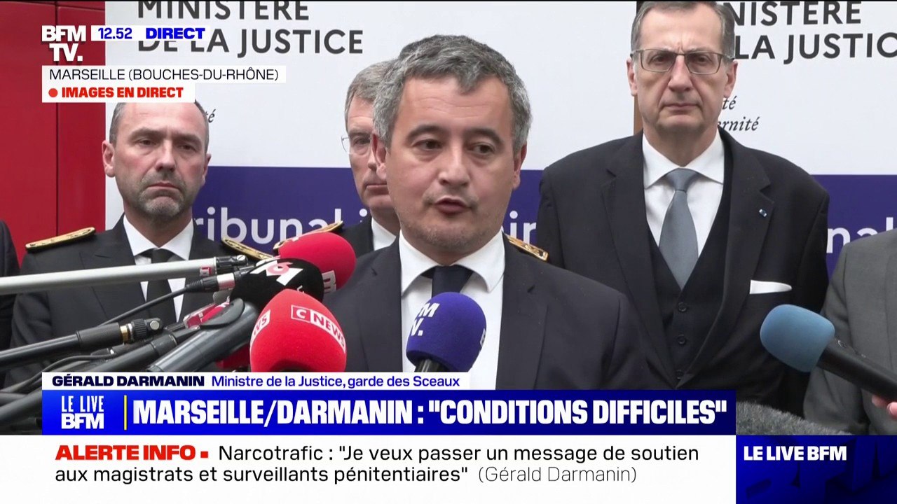 Narcotrafic: Gérald Darmanin assure que les magistrats font face à une "augmentation de la criminalité organisée"