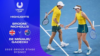 Broom & Nicholls vs de Minaur & Gadecki (3-6, 6-7) | United Cup 2025 | Grupo F, Fecha 3