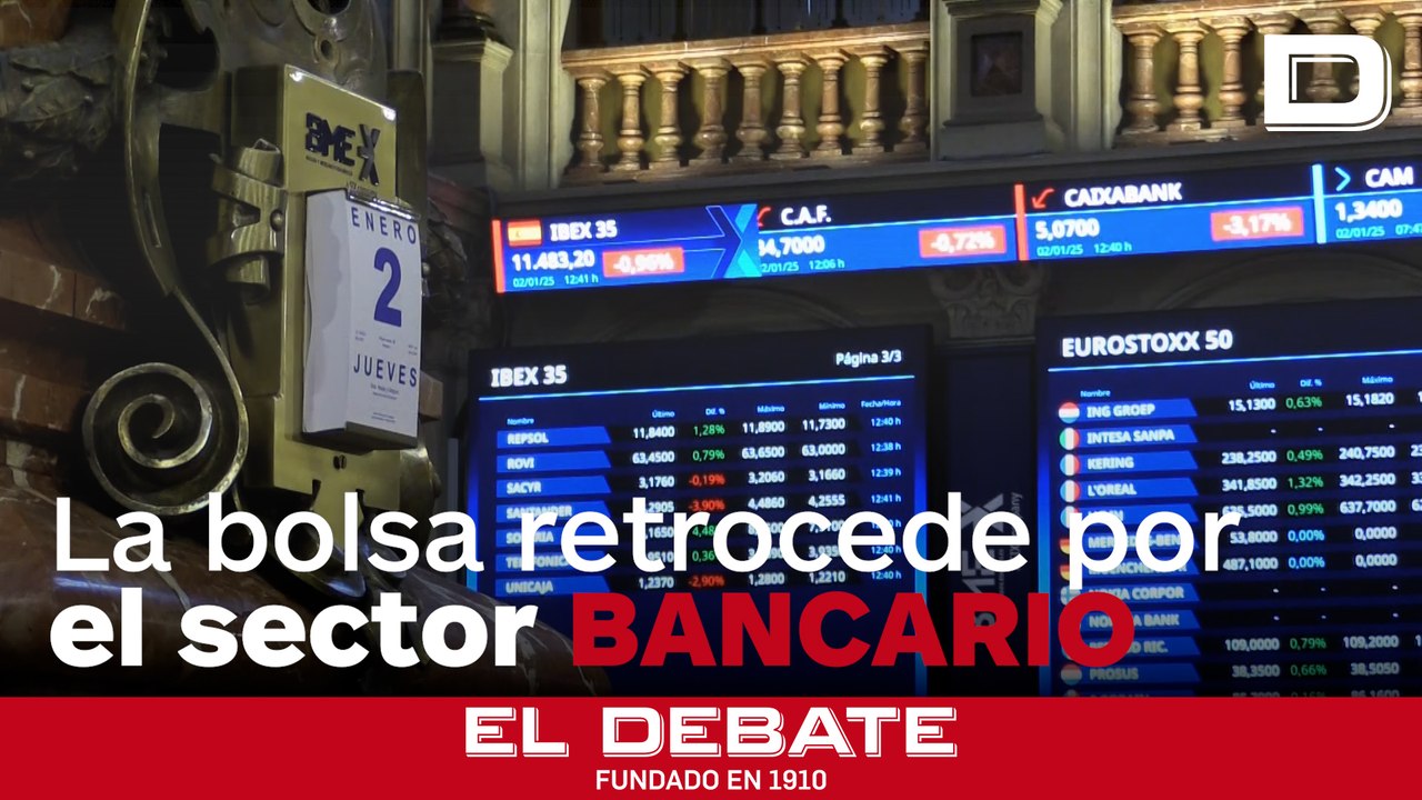 La bolsa española retrocede un 1,08 % y pierde los 11.500 puntos lastrada por el sector bancario